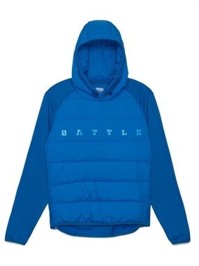 Battle Performance Men's Blue Hooded Insulated Pullover